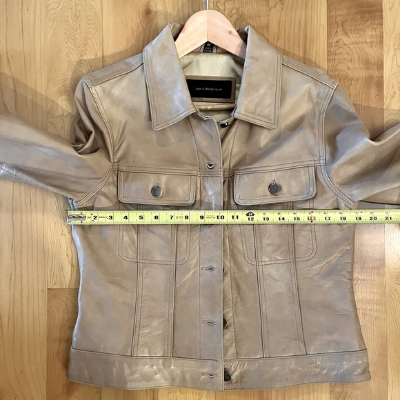 Jim and Marylou Leather Moto Jacket - Sz M - Picture 9 of 10